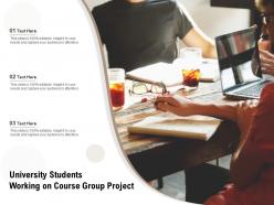 University students working on course group project