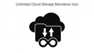 Unlimited Cloud Storage Monotone Icon In Powerpoint Pptx Png And Editable Eps Format