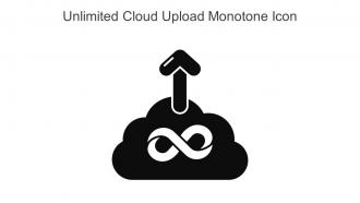 Unlimited Cloud Upload Monotone Icon In Powerpoint Pptx Png And Editable Eps Format