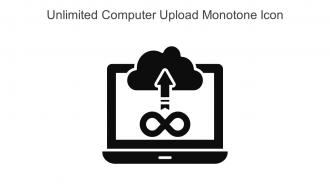 Unlimited Computer Upload Monotone Icon In Powerpoint Pptx Png And Editable Eps Format