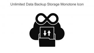 Unlimited Data Backup Storage Monotone Icon In Powerpoint Pptx Png And Editable Eps Format