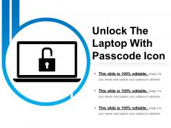 Unlock the laptop with passcode icon