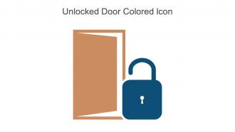 Unlocked Door Colored Icon In Powerpoint Pptx Png And Editable Eps Format