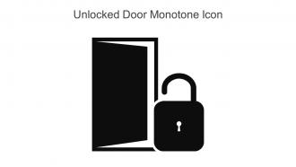 Unlocked Door Monotone Icon In Powerpoint Pptx Png And Editable Eps Format