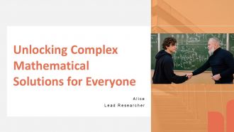 Unlocking Complex Mathematical Solutions For Everyon PPT Example ST AI