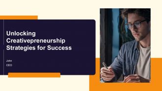 Unlocking Creativepreneurship Strategies For Success PPT Sample ST AI