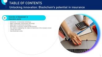 Unlocking Innovation Blockchains Potential In Insurance Powerpoint Presentation Slides BCT CD V Visual Analytical