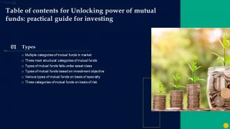 Unlocking Power Of Mutual Funds Practical Guide For Investing Table Of Contents Fin SS