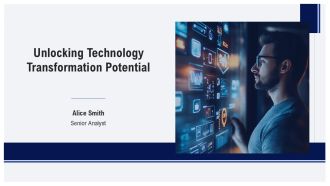 Unlocking Technology Transformation Potential PPT Mockup AT