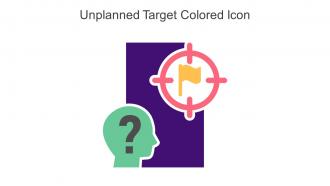 Unplanned Target Colored Icon In Powerpoint Pptx Png And Editable Eps Format