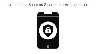 Unprotected Share On Smartphone Monotone Icon In Powerpoint Pptx Png And Editable Eps Format