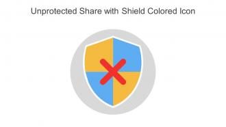 Unprotected Share With Shield Colored Icon In Powerpoint Pptx Png And Editable Eps Format