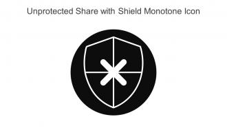 Unprotected Share With Shield Monotone Icon In Powerpoint Pptx Png And Editable Eps Format