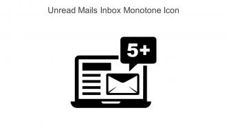 Unread Mails Inbox Monotone Icon In Powerpoint Pptx Png And Editable Eps Format