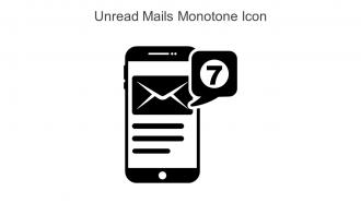 Unread Mails Monotone Icon In Powerpoint Pptx Png And Editable Eps Format