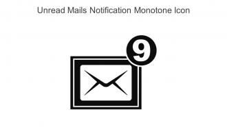 Unread Mails Notification Monotone Icon In Powerpoint Pptx Png And Editable Eps Format