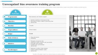 Unrecognized Bias Awareness Training Program Strategies To Improve Diversity DTE SS