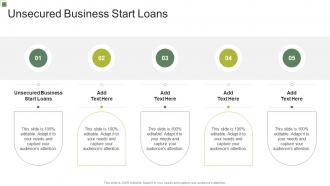 Unsecured Business Start Loans In Powerpoint And Google Slides Cpb