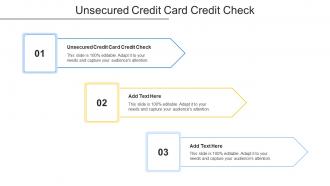 Unsecured Credit Card Credit Check Ppt Powerpoint Presentation Pictures Graphics Design Cpb