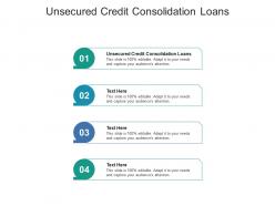 Unsecured credit consolidation loans ppt powerpoint presentation diagram ppt cpb