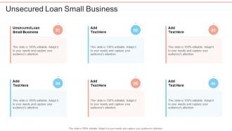 Unsecured Loan Small Business In Powerpoint And Google Slides Cpb