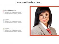 Unsecured medical loan ppt powerpoint presentation portfolio slideshow cpb