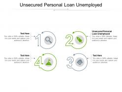 Unsecured personal loan unemployed ppt powerpoint presentation portfolio icons cpb