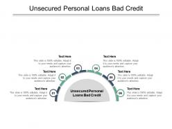 Unsecured personal loans bad credit ppt powerpoint presentation pictures rules cpb