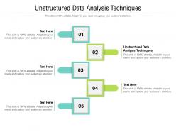 Unstructured data analysis techniques ppt powerpoint presentation inspiration cpb