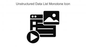 Unstructured Data List Monotone Icon in powerpoint pptx png and editable eps format