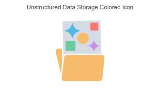 Unstructured Data Storage Colored Icon in powerpoint pptx png and editable eps format