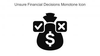 Unsure Financial Decisions Monotone Icon In Powerpoint Pptx Png And Editable Eps Format