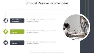 Unusual Passive Income Ideas In Powerpoint And Google Slides Cpb