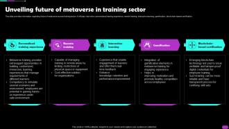 Unveiling Future Of Metaverse In Training Sector Metaverse Everything AI SS V