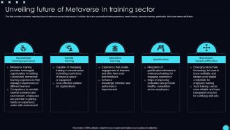 Unveiling In Training Sector Unveiling Opportunities Associated With Metaverse World AI SS V