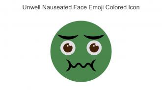 Unwell Nauseated Face Emoji Colored Icon In Powerpoint Pptx Png And Editable Eps Format