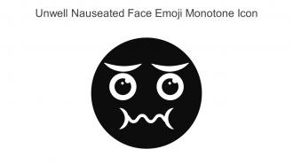 Unwell Nauseated Face Emoji Monotone Icon In Powerpoint Pptx Png And Editable Eps Format