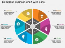 Uo six staged business chart with icons flat powerpoint design