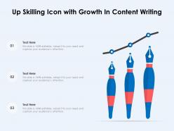 Up skilling icon with growth in content writing