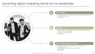 Upcoming Digital Marketing Trends For Car Dealerships Guide To Dealer Development Strategy SS