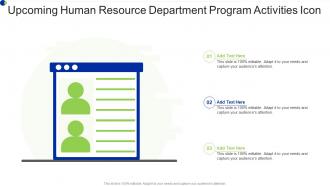 Upcoming Human Resource Department Program Activities Icon
