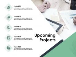 Upcoming projects agenda b157 ppt powerpoint presentation file topics