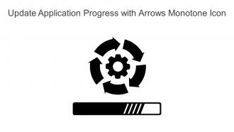 Update Application Progress With Arrows Monotone Icon Powerpoint Pptx Png And Editable Eps Format