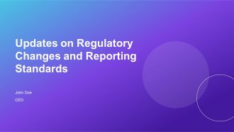 Updates On Regulatory Changes And Reporting Standards PPT Slides AT