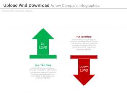 Upload and download arrow compare infographics powerpoint slides
