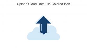 Upload Cloud Data File Colored Icon In Powerpoint Pptx Png And Editable Eps Format