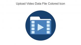 Upload Video Data File Colored Icon In Powerpoint Pptx Png And Editable Eps Format