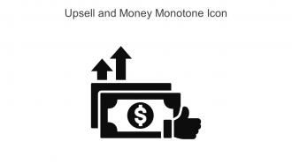 Upsell And Money Monotone Icon In Powerpoint Pptx Png And Editable Eps Format