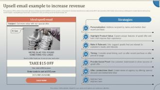 Upsell Email Example To Increase Revenue Database Marketing Strategies MKT SS V