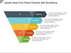 Upside down five points pyramid with numbering